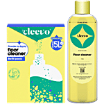 Cleevo Powder To Liquid Floor Cleaner - Oriental Lemon, Non-Toxic 5 L (5x20 g + Bottle)