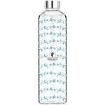 Sanjeev Kapoor Moonstone Borosilicate Round Bottle With Steel Lid 1 L