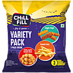 Chillfill Variety Pack - French Fries, Veggie Finger, Chilly Garlic Potato Bites 915 g