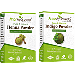 Attar Ayurveda Indigo & Henna Powder 2 pcs (100 g each)