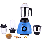 Wonderchef Acura Blender 500W Pro Mixer Grinder - 4 Jars, Black & Blue 1 Unit (2 Stainless Steel + 2 Polycarbonate Jars)