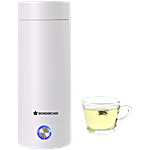 Wonderchef Crescent Travel Kettle - Control LED Indicator, White 400 ml