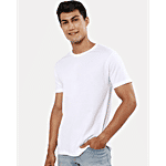 Mad Over Print Men's Cotton Solid T-Shirt - White 1 pc (Size - M)
