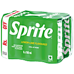 Sprite Lemon-Lime Flavoured Soft Drink 180 ml (Pack of 6)