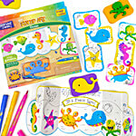 Imagimake DIY Stamp Art Ocean Colouring & Stamping Kit - For Kids 3+ 1 pc