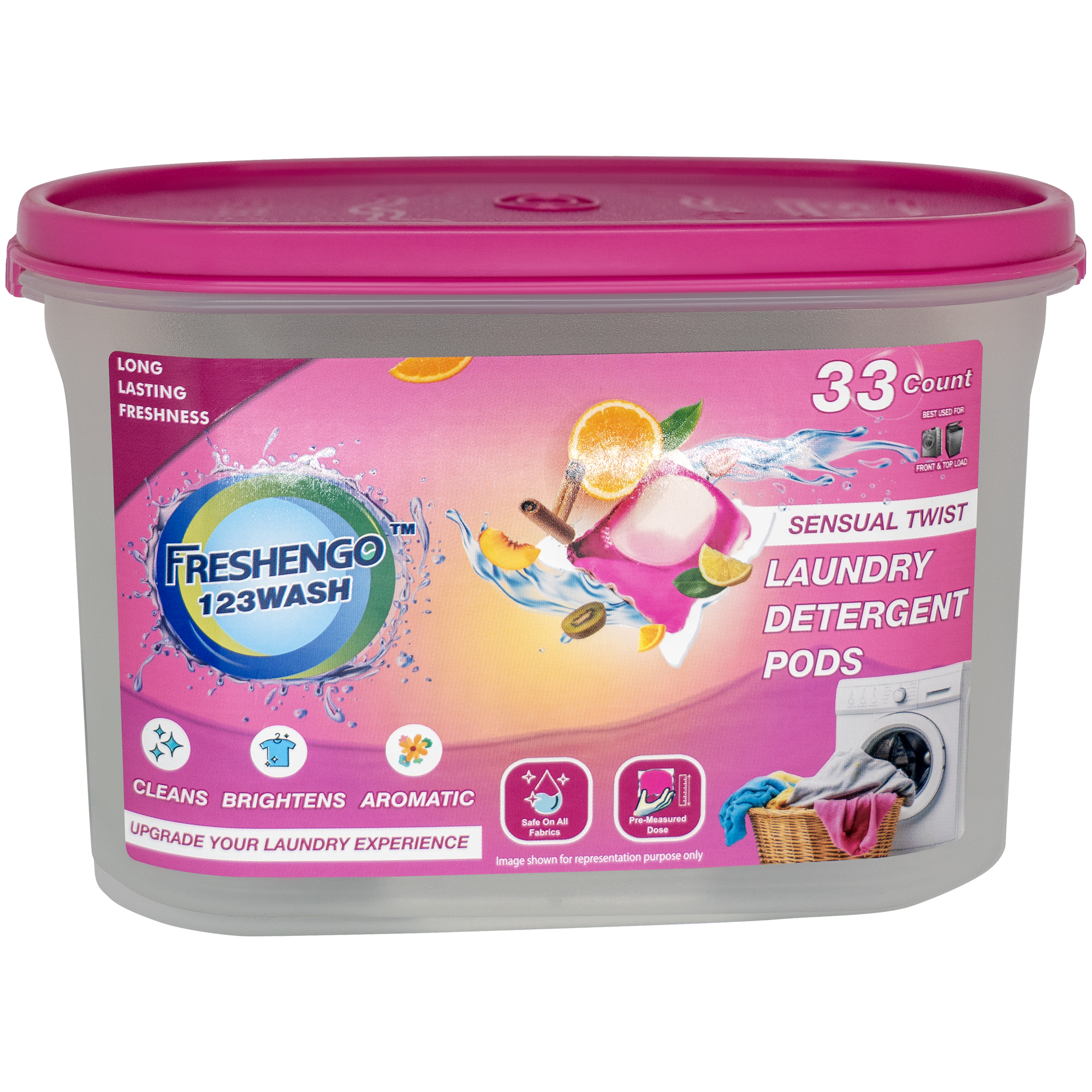 Freshengo 123 Wash Laundry Detergent Pods - Sensual Twist 429 g (33 x 13 g)