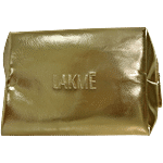 Lakme Travel Friendly Golden Makeup Pouch 1 pc 20 cm x 15 cm