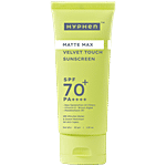 Hyphen Matte Max Velvet Touch Sunscreen SPF 70 PA++++ For All Skin Types - 180 Minutes Water & Sweat Resistant 30 g 