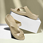 Paragon Womens Beige Flip-Flops 1 Pair (Size 5 UK/IND)