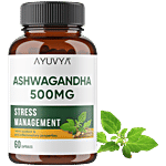 Ayuvya Ashwagandha 500 Mg Capsules - Stress Management 60 pcs