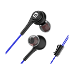 Dubstep Squad M9 In-Ear Wired Earphones With Mic & X-Bass Technology, 10 mm Dynamic Drivers - Black/Blue 1 pc