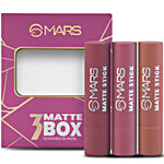 MARS Cosmetics Matte Box Lipsticks 9.6 g 02-Peaches & Nudes (3 x 3.2 g)
