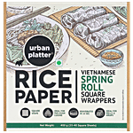 Urban Platter Rice Paper Sheets - Vietnamese Spring Roll Square Wrappers 400 g Pouch