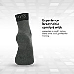 playR Training Ankle Socks - Black/Anthra 1 Pair