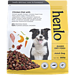 Henlo Chicken & Vegetable Baked Dry Food - For Adult Dogs 800 g