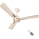 Havells 1200mm Ambrose BLDC Motor Ceiling Fan - Remote Controlled, Gold Mist Wood 1 pc