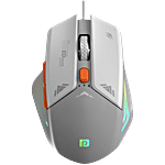 Portronics Vader Wired Gaming Mouse - 6 Buttons, Thumb Support, Grey 1 pc