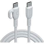 Portronics 60W Konnect Core 3 Type C To Type C Fast Charging Cable - White 1 pc