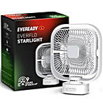 Eveready Everflo Starlight Rechargeable Fan - FE04, White 1 pc