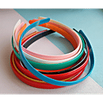 Pearlfiesta Combo Gloss Finish Plastic Hair Bands For Girls - Ideal Birthday Return Gift 9 pcs