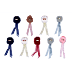 Pearlfiesta Stylish Studded Bow Hair Tie - Luxury Ponytail Holder Rubber Band For Women & Girls, Random Colours 9 pcs