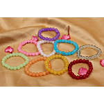Pearlfiesta Glass Beads Bracelets Combo - Perfect For Birthday Return Gifts For Girls, Multicolour 9 pcs