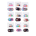 Pearlfiesta Navratri combo Elastic Hair Ties  with mini clutch For Girls  (Pack of 9 Packets)(Each packet contain 3 mini clutches with rubbers) 9 pcs