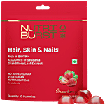 Nutriburst Starwberry Flavoured Hair, Skin & Nails Growth Gummies With Biotin 10 pcs