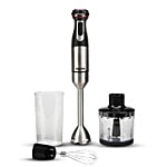 Agaro Grand 1000 Watts Hand Blender + Chopper, Jar & Whisker - Black 1 pc
