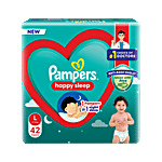 Pampers  Happy Sleep Pant Style Baby Diapers - Large, 9-14 Kg 42 pcs
