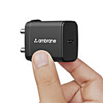 Ambrane Charge 25W Black Type-C Mobile Charger Adapter 1 Unit