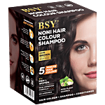 BSY Noni Hair Colour Shampoo - Dark Brown 200 ml (10 x 20 ml Sachets)