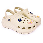 Action Hyperlite EVA Sandal Chunky Clogs For Women - Ultra Lightweight Comfort, Premium, All Season, Brisk, Beige 1 Pair (UK/IND 6)