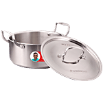 Wonderchef Stella Triply Stainless Steel Casserole - With Lid, 24 cm 4.5 L