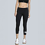 Puma Black Cotton Skinny Logo Printed Sports Leggings 1 pc (Size - S)