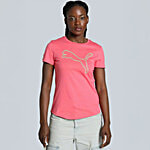 Puma Sun Kissed Coral Cotton Regular Fit Logo Printed T-Shirt 1 pc (Size - L)