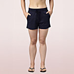 Enamor Navy Cotton Shorts 1 pc (Size - L)