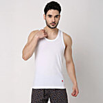 UnderJeans by Spykar White Regular Fit Vest 2 pcs (Size - M)