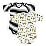 Miarcus Kids Multicolour Cotton Printed Romper 2 pcs (6-9 Months)