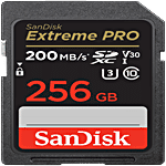 Sandisk Extreme Pro UHS-I 256GB SD Card - 200MB/S Read, 140MB/S Write, 4K For DSLR & Mirrorless Cameras 1 pc SDSDXXD-256G-GN4IN