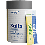 Supply6 Salts Lime & Blue Raspberry Electrolyte Mix 72 g (18 Sachets x 4 g each)