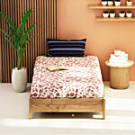 Kopa Bagator Brick & Navy 152 TC Micro Fabric Single Bedsheet With 1 Pillow Cover 1 Set