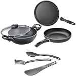 Judge by Prestige Ace Aluminium Non-Stick Cookware Set - With 3 Nylon Tools 3 pcs