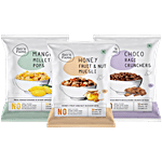 Sids Farm Mango Millet Pops, Choco Ragi Crunchers, Honey Fruit & Nut Muesli - Assorted 90 g (3 x 30 g)