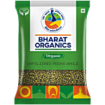 Bharat Organics Unpolished Organic Moong Whole/Sabut 500 g