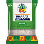 Bharat Organics Unpolished Organic White Urad Dal/Dhuli 500 g