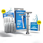 LetsShave Pro Signature Double Edges Blades Safety Razor With Alum Stone Bar 10 pcs