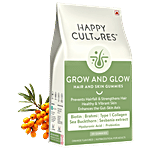 Happy Cultures Grow & Glow Orange Flavoured Hair & Skin Gummies For Adults 30 pcs