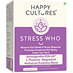 Happy Cultures Stress Who Ashwagandha KSM 66, Magnesium & L-Theanine Nutraceutical For Adults 30 g (15 Sachets x 2 g)