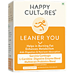 Happy Cultures Leaner You Lemon Flavoured Probiotics & L-Carnitine Nutraceutical For Adults 30 g (15 Sachets x 2 g)